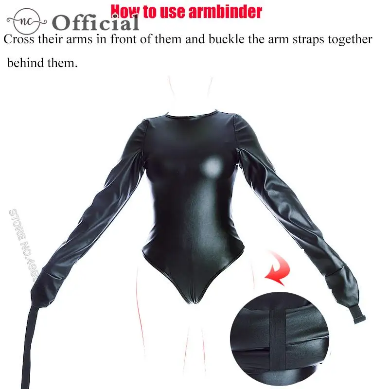 

Sexy Toy Leather Bodysuit Arm Binder Bondage Full Head Sex Games for Two Strapon Harness Restraint Tool Bdsm Kit Femdom Kinky SM