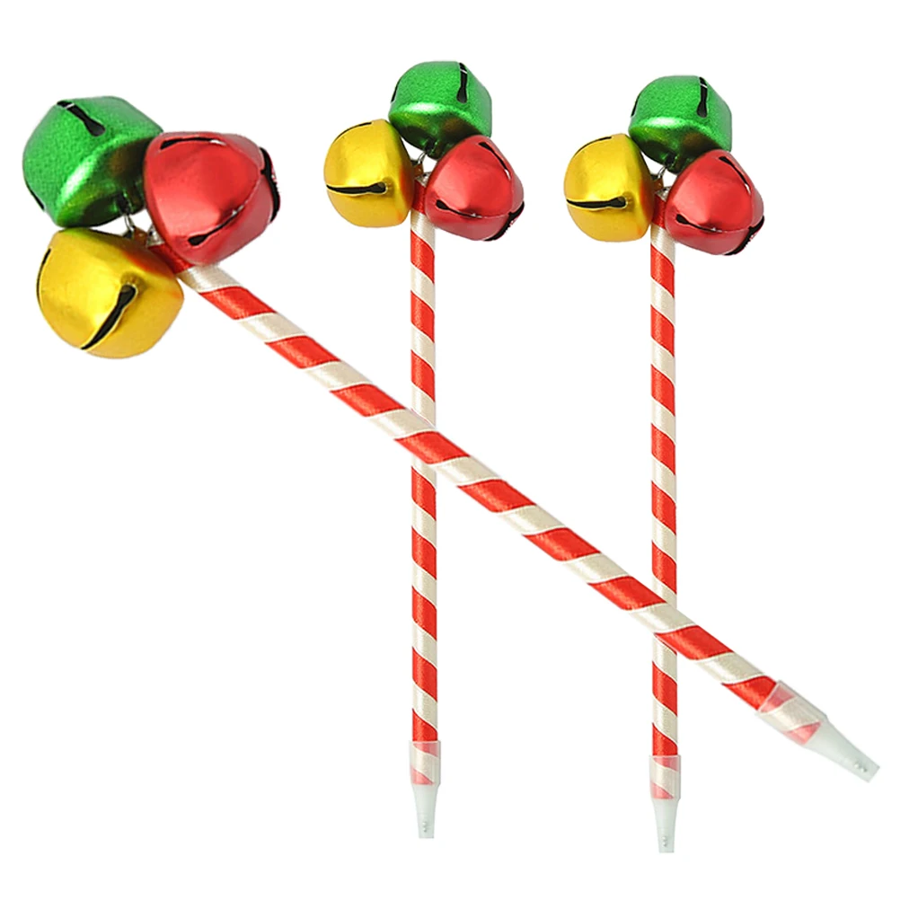 

3 Pcs Christmas Bells Ballpoint Pens Xmas Jingle Bells Pen Smooth Writing Student Office Use Craft Supplies