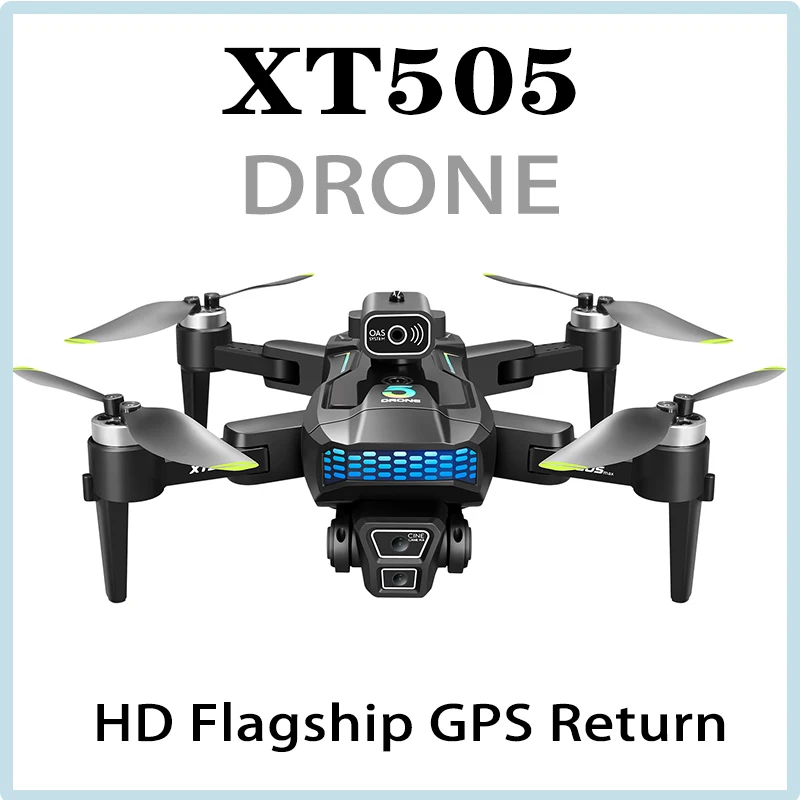 Drone XT505 HD Dual Camera GPS 5G Wifi 360° Obstacle Avoidance Brushless Motor Foldable Quadcopter RC Drone Toy Gift