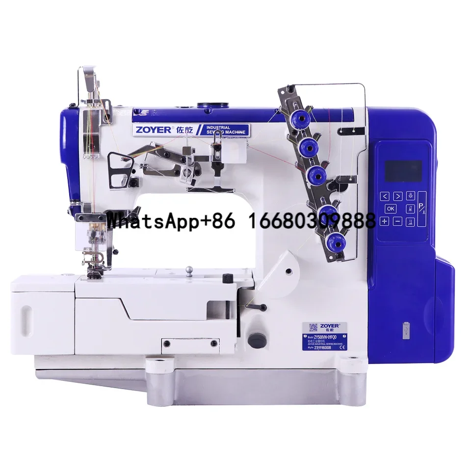 

ZOYER Interlock Sewing Machine ZY500VN-01FQD for sportswear covering,sleeve folding or bottom ,hemming binding for sporttrousers