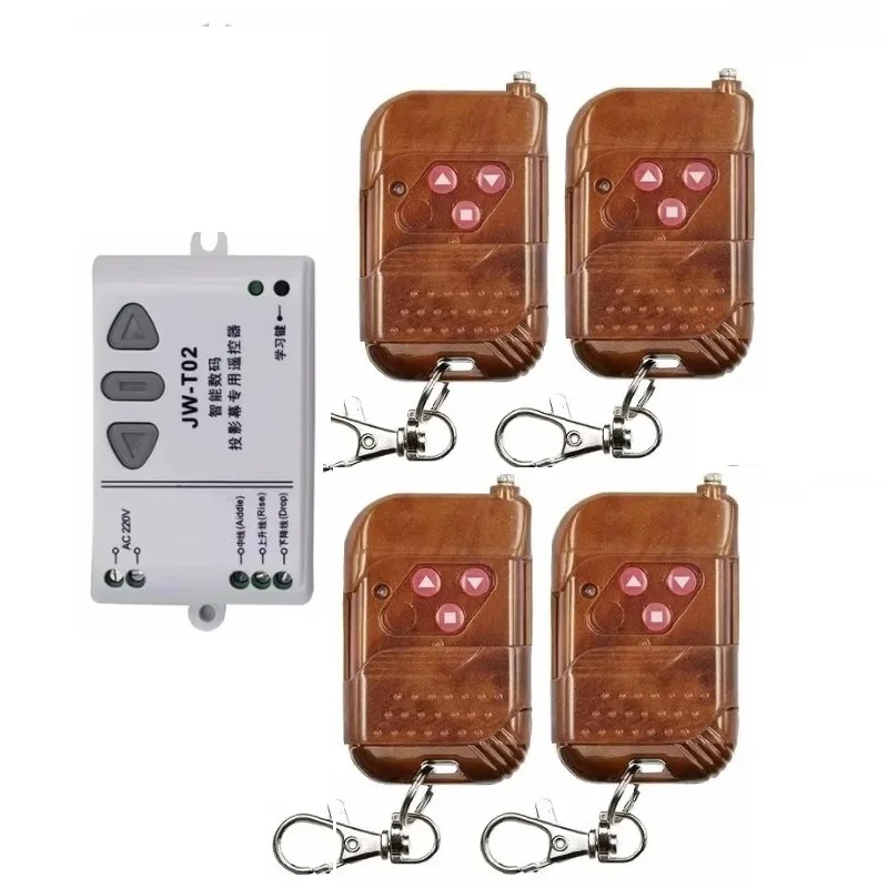 JW-T02 R F Wireless Remote Control 433/315mhz for Electric Projector Screens Electric Curtains/Tower Garage Door