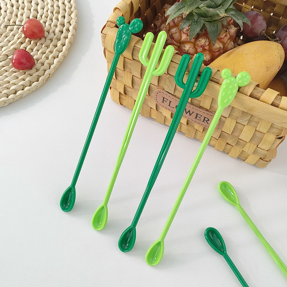 6/10 Pz Hawaii Flamingo Stir Sticks Ananas Cactus Cocktail Drink Caffè Swizzle Sticks Compleanno Tropicale Aloha Party Decor