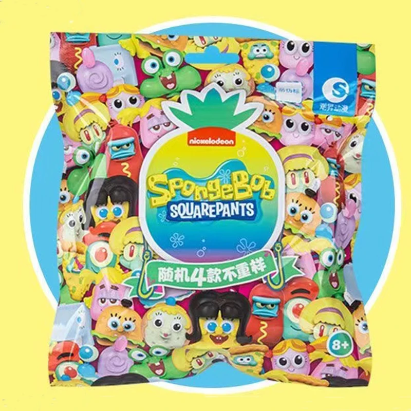 Spongebob Schwammkopf Nette Serie Blind Box Pie Big Star Mr Krabs Cartoon Charakter Figur Display Kinder Geburtstag Geschenk Spielzeug