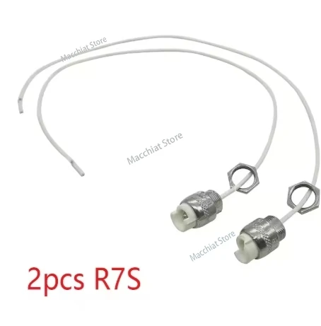 

2pcs/lot R7S Ceramic Lamp Holder Head Tube LED Lighting Heating Heating Test Machine Holder