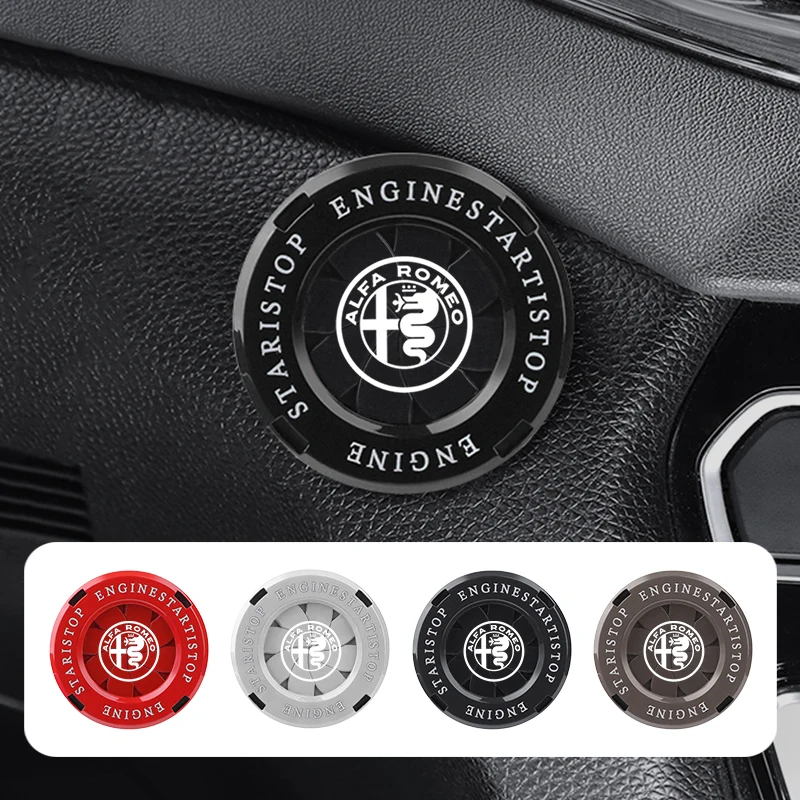 

2026 популярная автомобильная наклейка, кнопка запуска автомобиля, металлический защитный чехол для Alfa Romeo Giulietta Mito 159 Giulia Stelvio 156 147 Tonale Bre