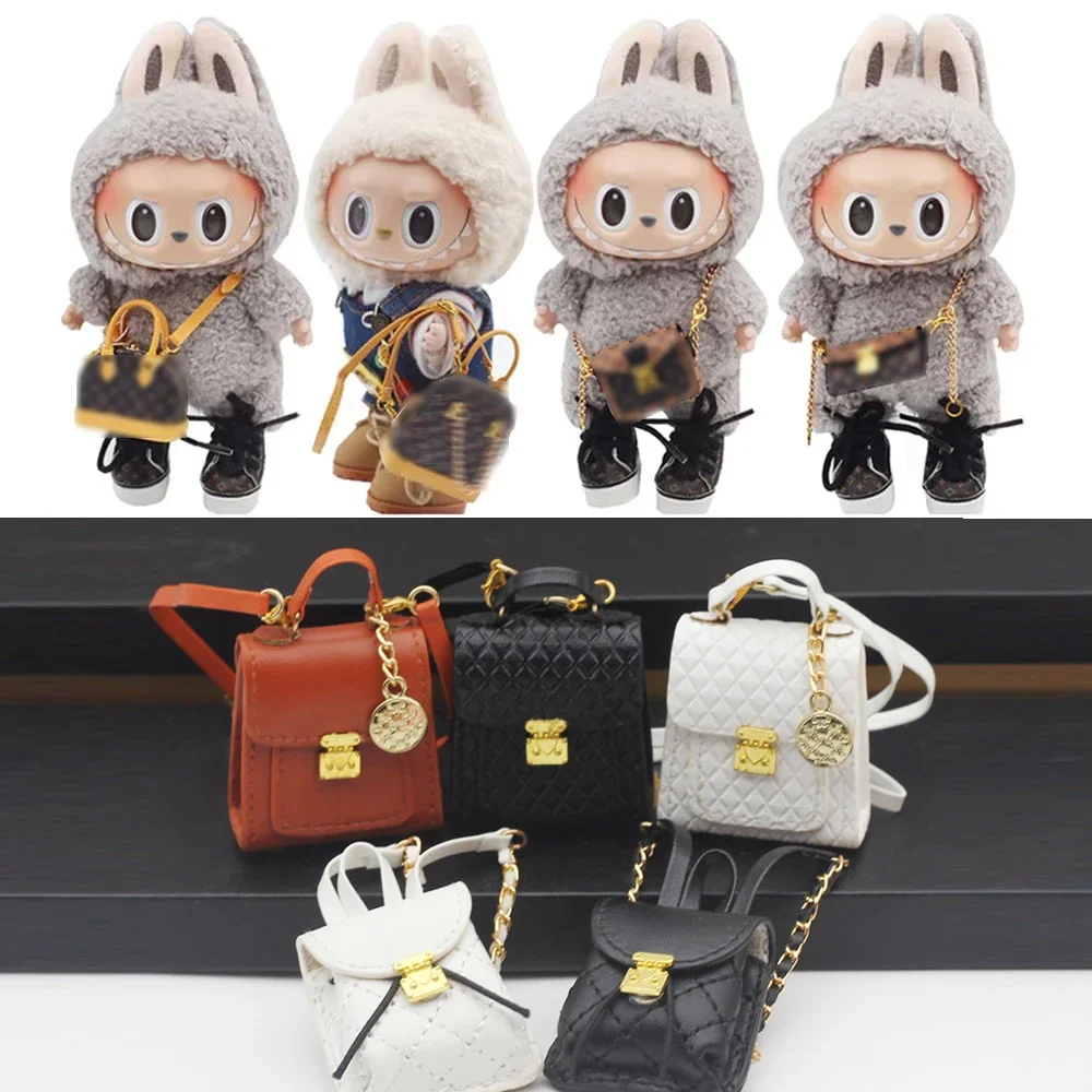 15-17 Cm Labubu Backpack Toy BJD Doll Bag Handmade Set DIY Doll Backpack Replacement Clothing Accessories in Stock