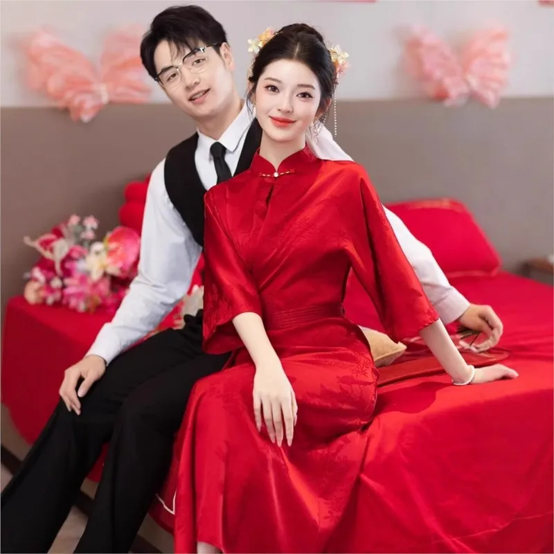 ثوب صباحي شيونغسام محمص على الطراز الصيني الجديد مناسب للارتداء اليومي #3