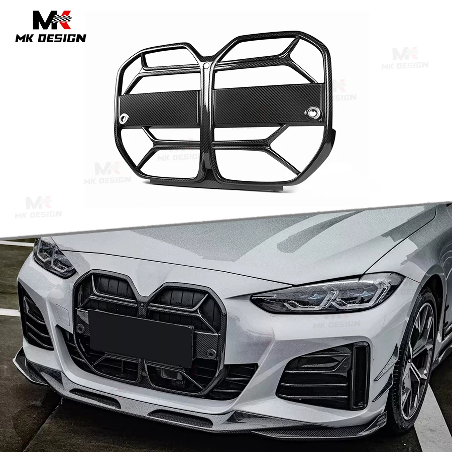 

Dry Carbon Fiber Front Bumper Mesh Grill Kidney Grilles for BMW 4 Series G26 Sedan 2021+ Upgrade M4 CSL Style Front Grille