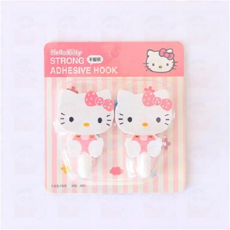 Hello Kitty Cartoon Sticky Hook Cute Student Dormitory Nail Free Strong Sticky Hook Household Clothes Hook Cute Towel Hook