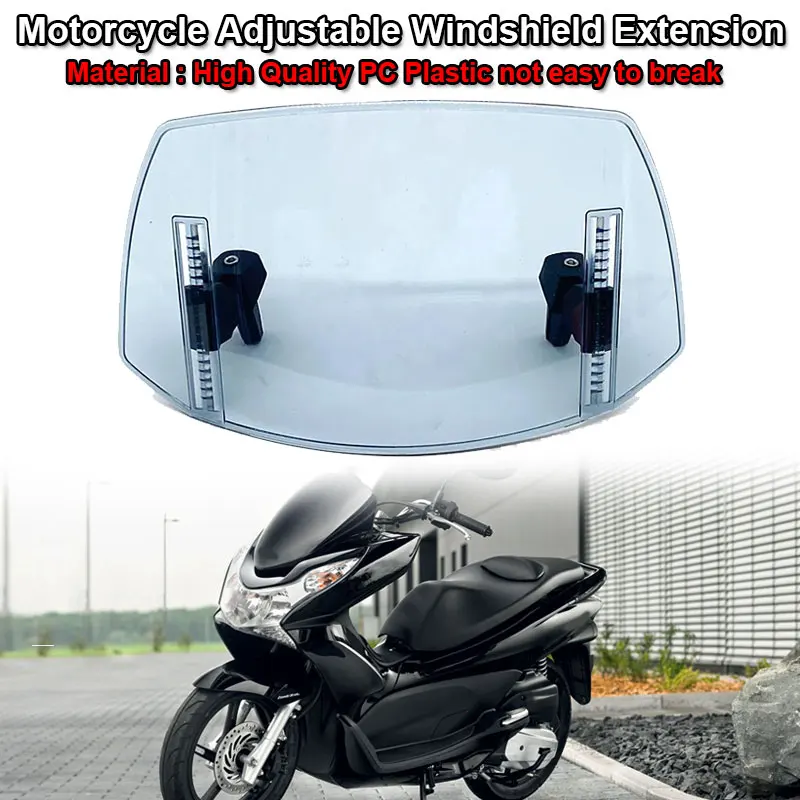 Fit For HONDA PCX 125 PCX 150 PCX 160 FAZE250 FORZA Z Motorcycle Windshield Deflectors Adjustable Heighten Extension Windscreen