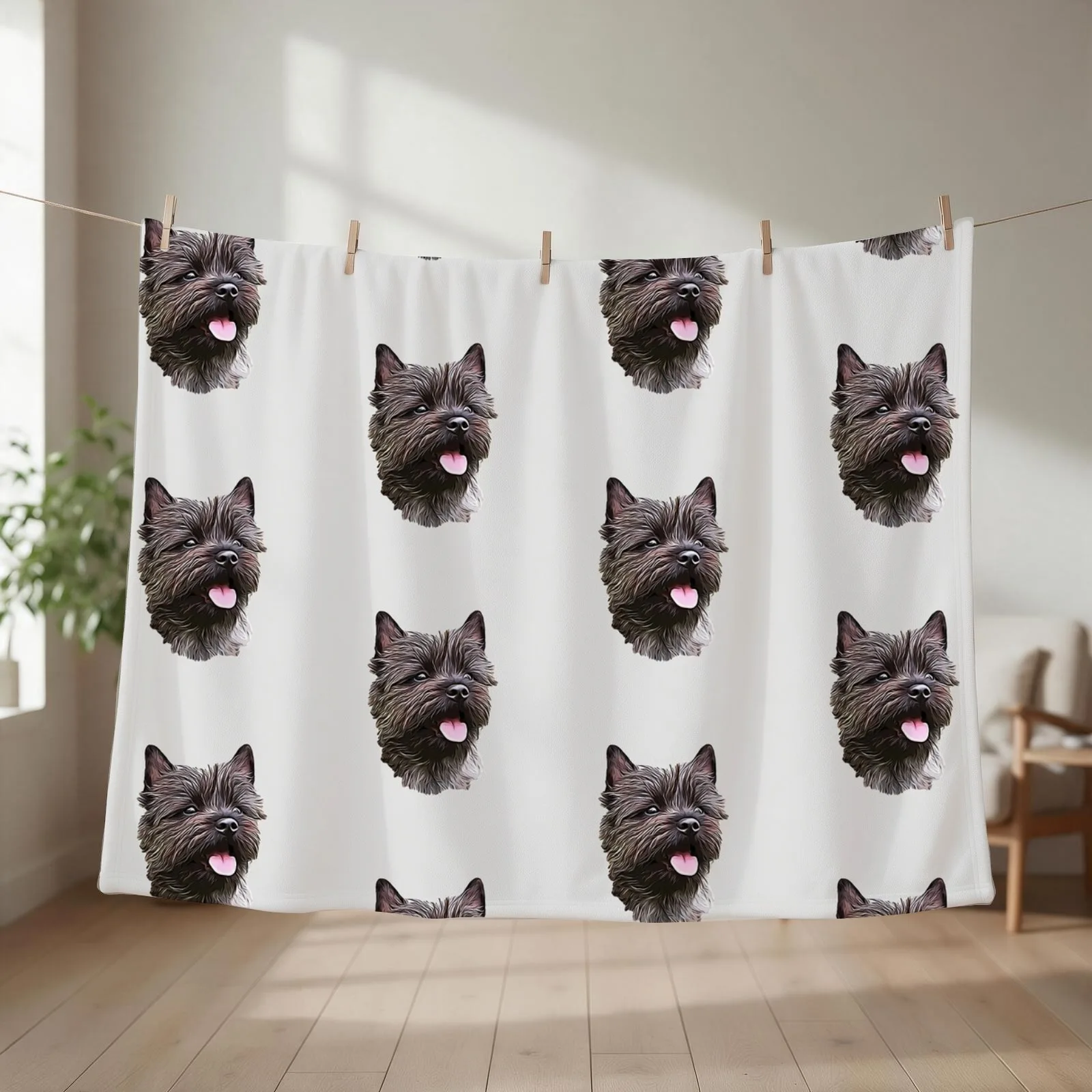 Cairn Terrier Cutie Throw Blanket couch cozy soft plush fuzzy picnic outdoor blanket