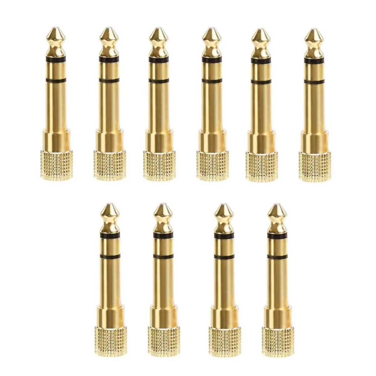 10 Stuks Hifi 1/4 Inch 6.35Mm Mannelijk Naar 3.5Mm Vrouwelijke Stereo Hoofdtelefoon Audio Adapter Versterker Mixer Gitaar 6.35 3.5 Converter