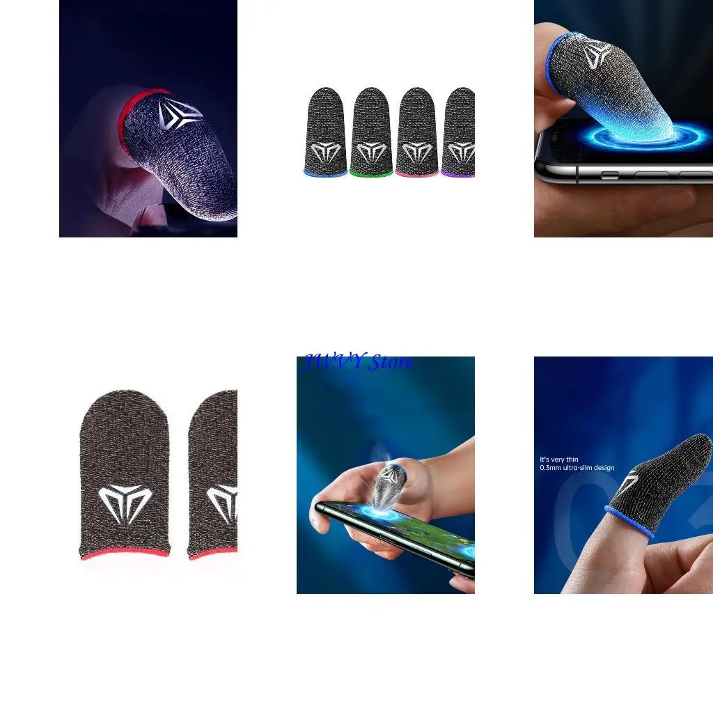 573a 모바일 컨트롤러를위한 전화 게임 핑거 슬리브은 섬유 민감한