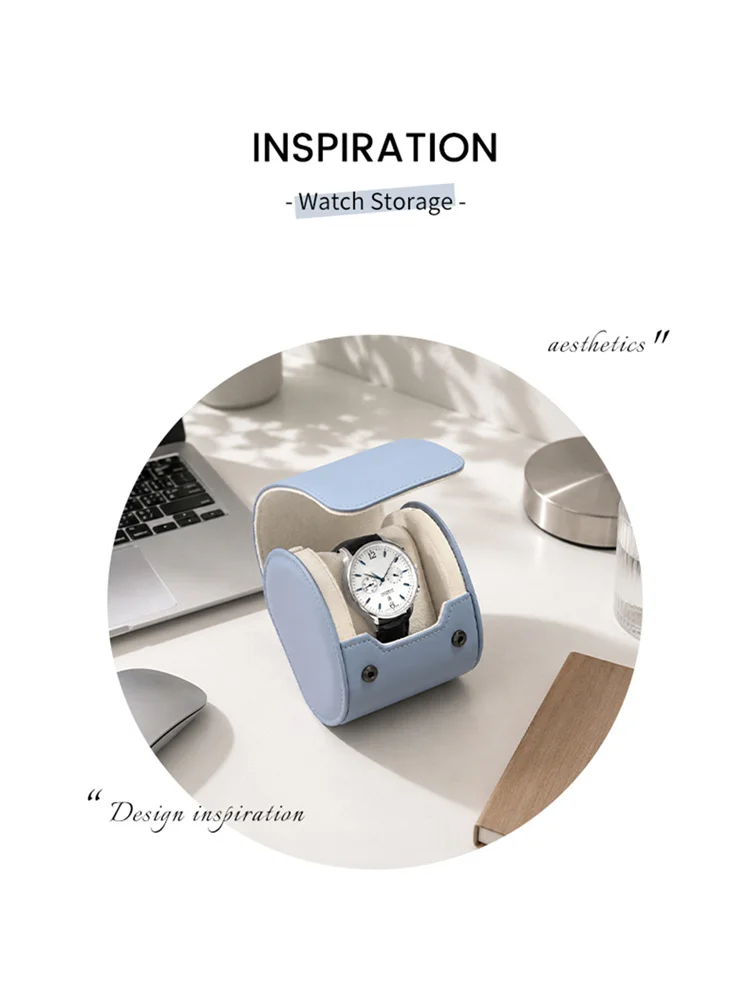 Oirlv Leather Watch Roll 1 2 3 Slots Luxury Watch Storage Box Travel Bag Watch Case Gift Box Watch Pouch Watch Organizer for Men