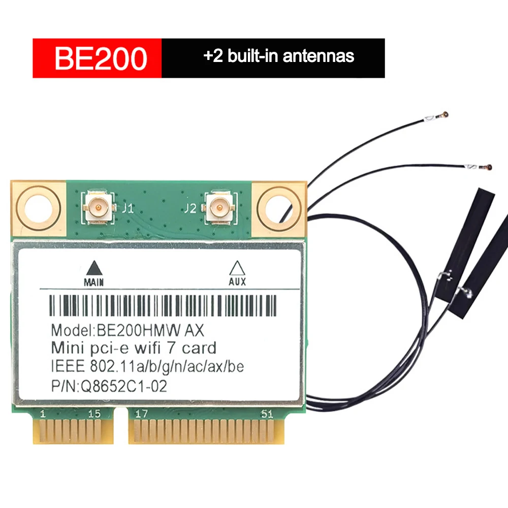 WiFi 7 BE200HMW 2,4G/5G/6 ГГц трехдиапазонный сетевой адаптер Wi-Fi Bluetooth 5,4 BE200 беспроводной ключ для ПК/ноутбука для Win10/11 WiFi6E