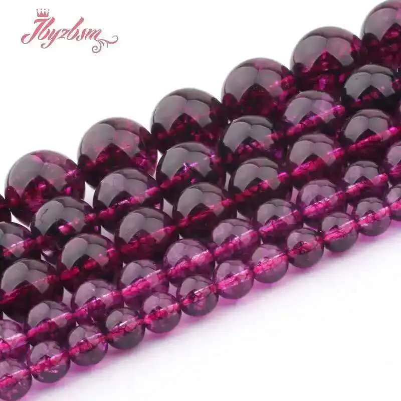 

6mm 8mm 10mm Natural Round Purple Quartz Smooth Stone Beads For DIY Necklace Bracelats Jewelry Making Strand 15 Inches DIY Loose