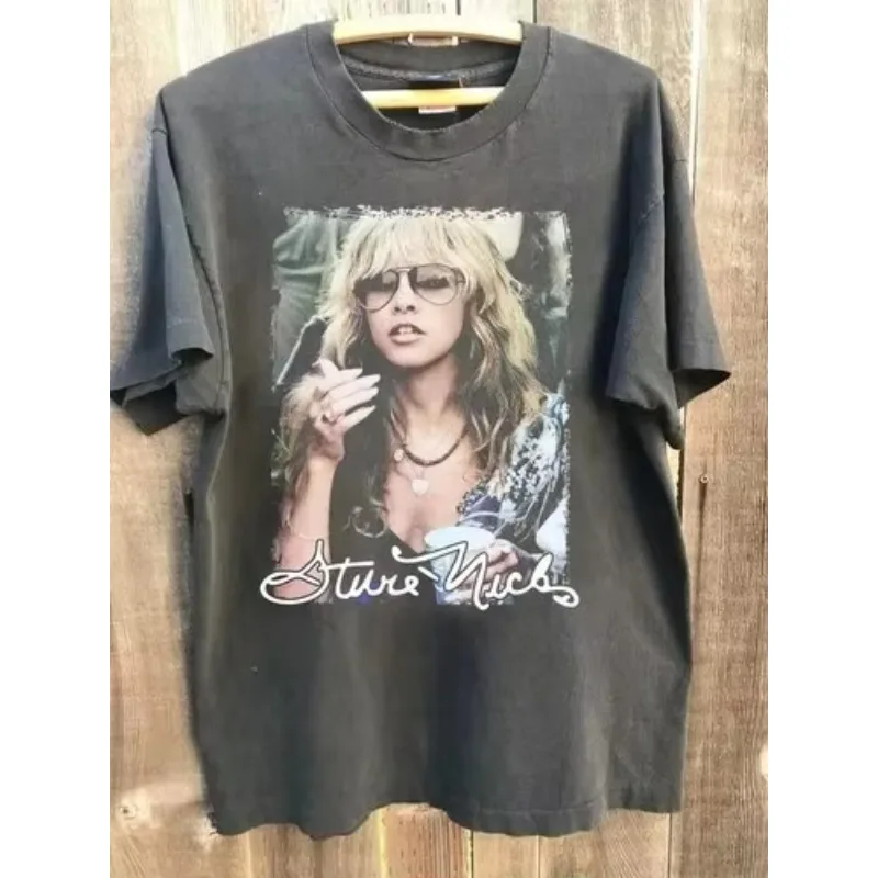 Fleetwood Mac Band Stevie Nicks 90s Retro Style Men's and Women's Fashionable Summer Loose New T-shirt
