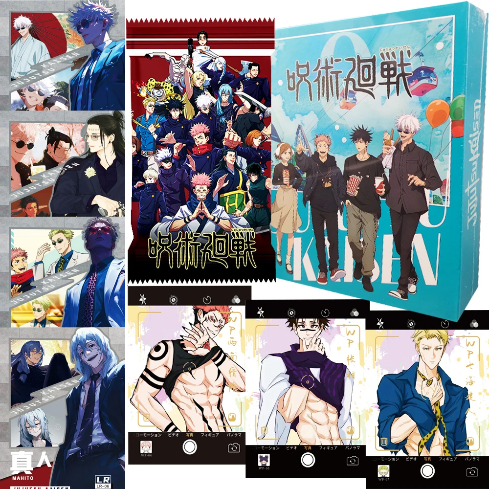 

Anime Jujutsu Kaisen Collection Cards for Boys Girls Classic Popular IP Comic Character Fun Surprise Co Branded Cards Toys Gifts