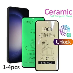 1-4Pcs for Samsung Galaxy S10 S8 S9 Plus S8+ S9+ Note 8 9 10 20 Ultra Matte Ceramic Glass Screen Protector Protective Soft Film
