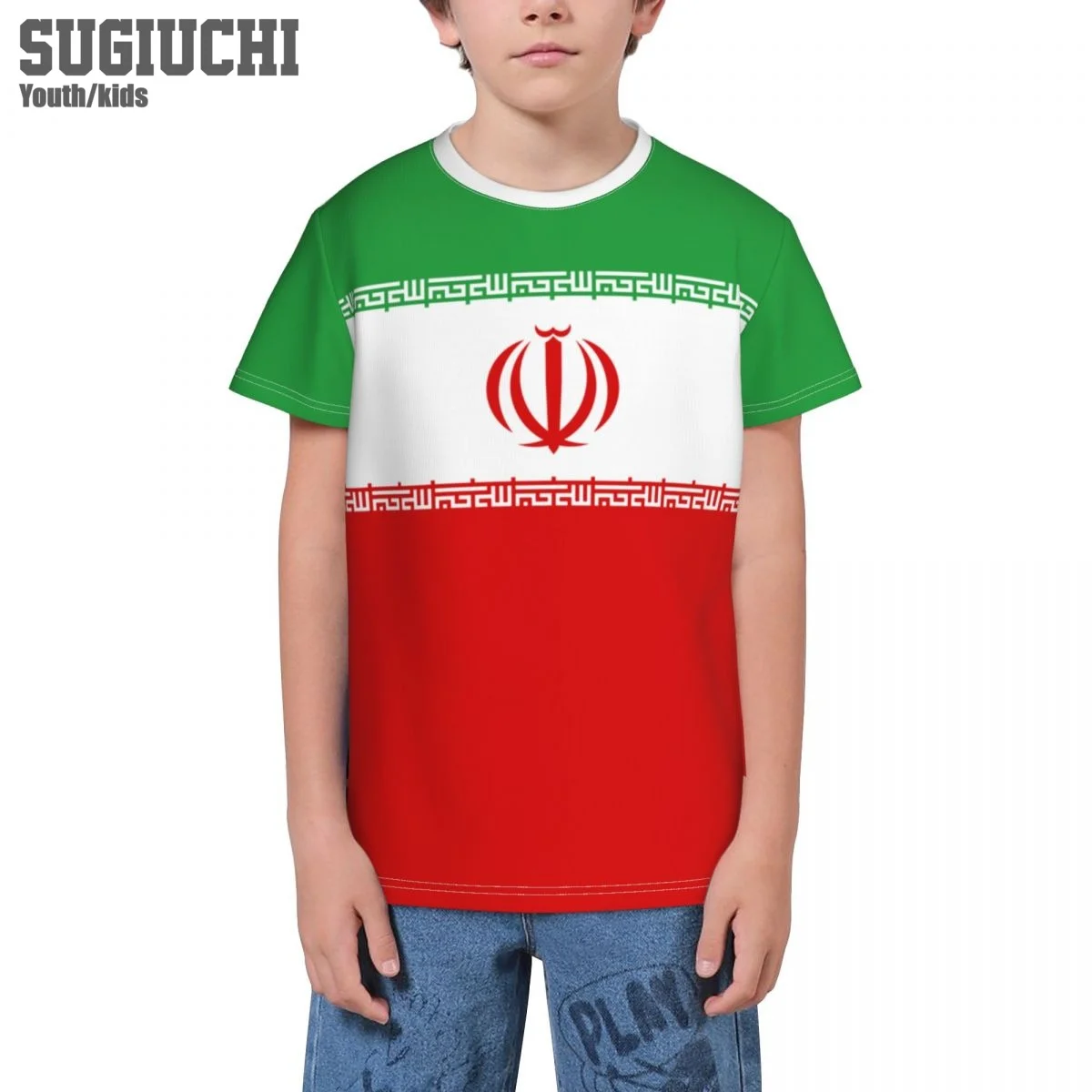 Custom Name Number Iran Flag Emblem 3D T-shirts For Kids Youth Boy/Girl Tees jersey Soccer Football Fans Gift T shirt