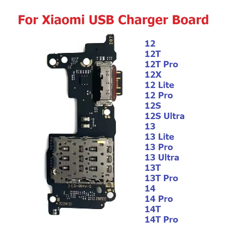 

10Pcs USB Charger Dock Charging Port Flex Cable For Xiaomi 12 Lite 12X 12S 12T 13 13T Pro 14 14T Ultra