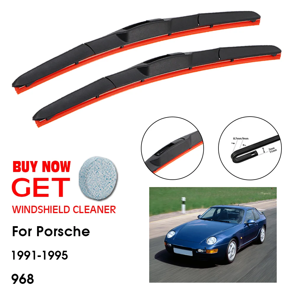 

Car Wiper Blade For Porsche 968 19"+19" 1991-1995 Front Window Washer Windscreen Windshield Silica Gel Wiper Blades Accessorie