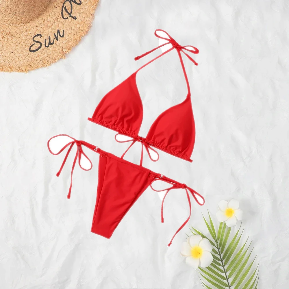 Maiô feminino, conjunto de biquíni, maiô camisola, tecido de náilon, roupa de praia de verão