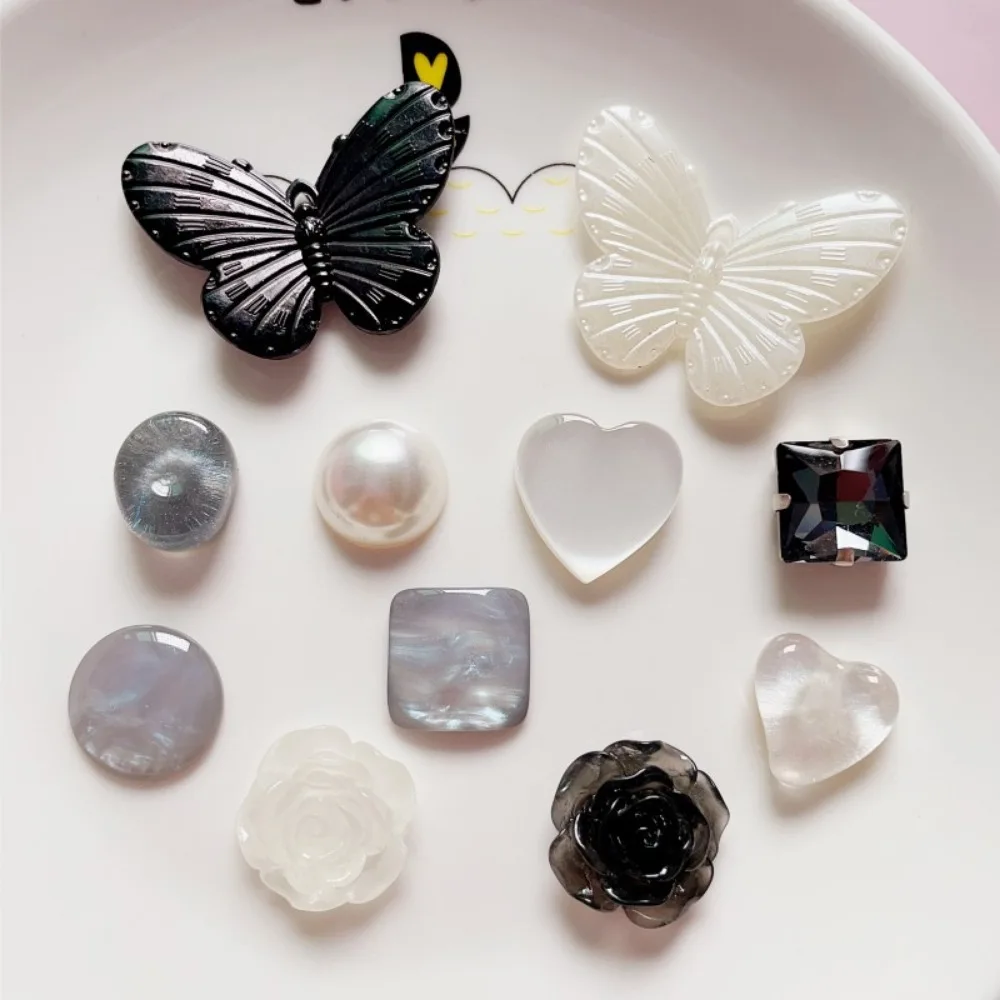 11pcs Shoes Charm Retro Pearl Butterfly Flower Shoes Accessories for For Girls Summer Shoes DIY Gift