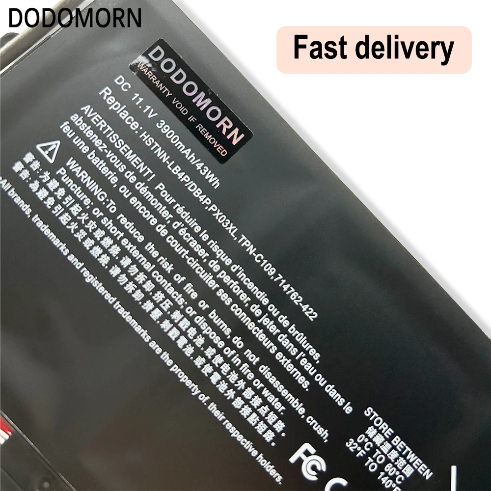 DODOMORN-Bateria de laptop para HP, INVIA, M6, M6-K, TPN-C109, TPN-C110, TPN-C111, HSTNN-IB4P, 714762-1C1, PX03XL