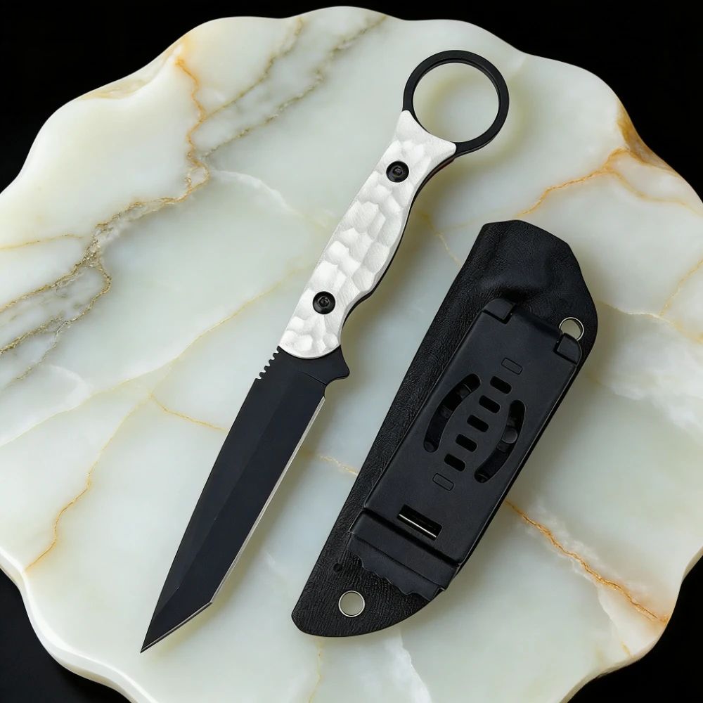 

Портативный нож с фиксированным клинком для активного отдыха, сталь 8Cr13Mov, рукоять G10 с защитой от скольжения, нож для кемпинга, охоты и выживания с чехлом