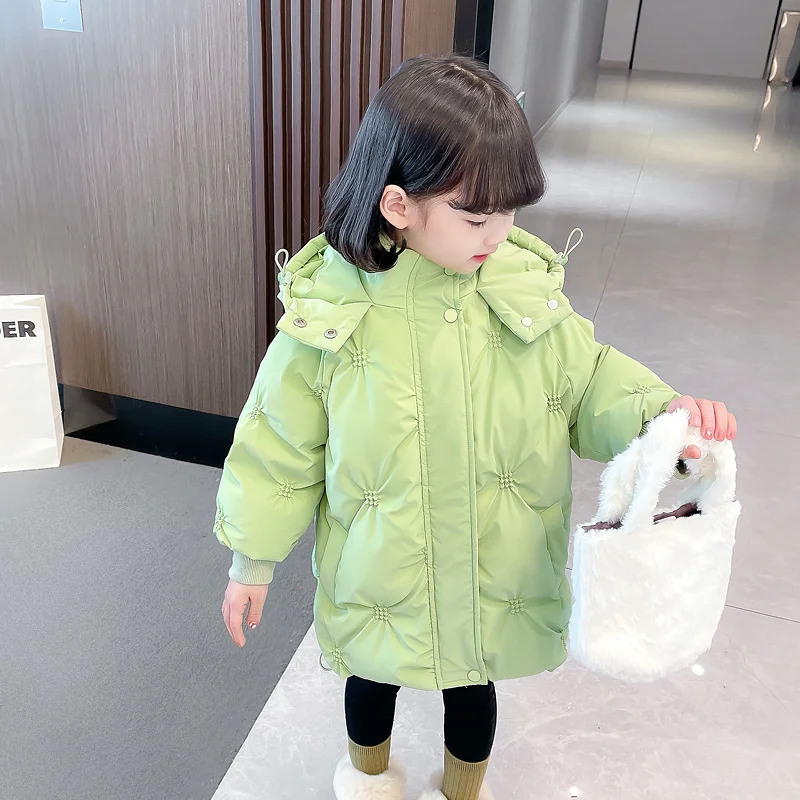 Girls Down Coat Jacket Cotton Windbreak 2023 Charming Warm Plus Thicken Velvet Winter Children's Clothing -10 Degrees Below Zero