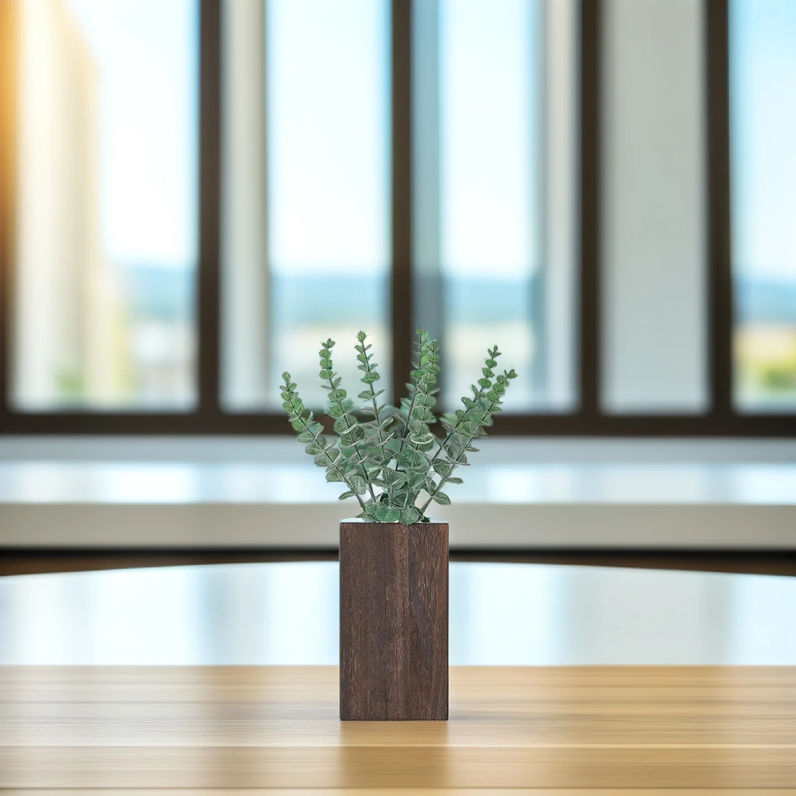 

1Set Wooden Plant Basket Artificial Hanging Simulation Front Door Fake Plants Porch Farmhouse Decoration Home Decor