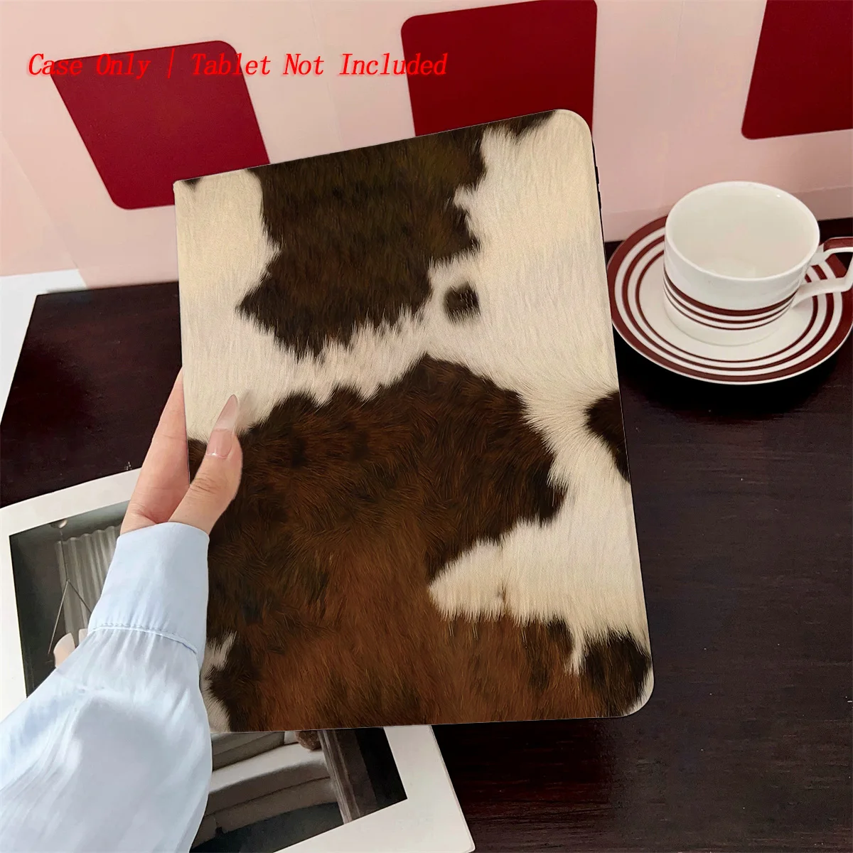 

Современный светло-коричневый и белый чехол для iPad с художественным принтом для Apple iPad 9-го 10-го поколения Air 5 Mini 6, противоударный чехол