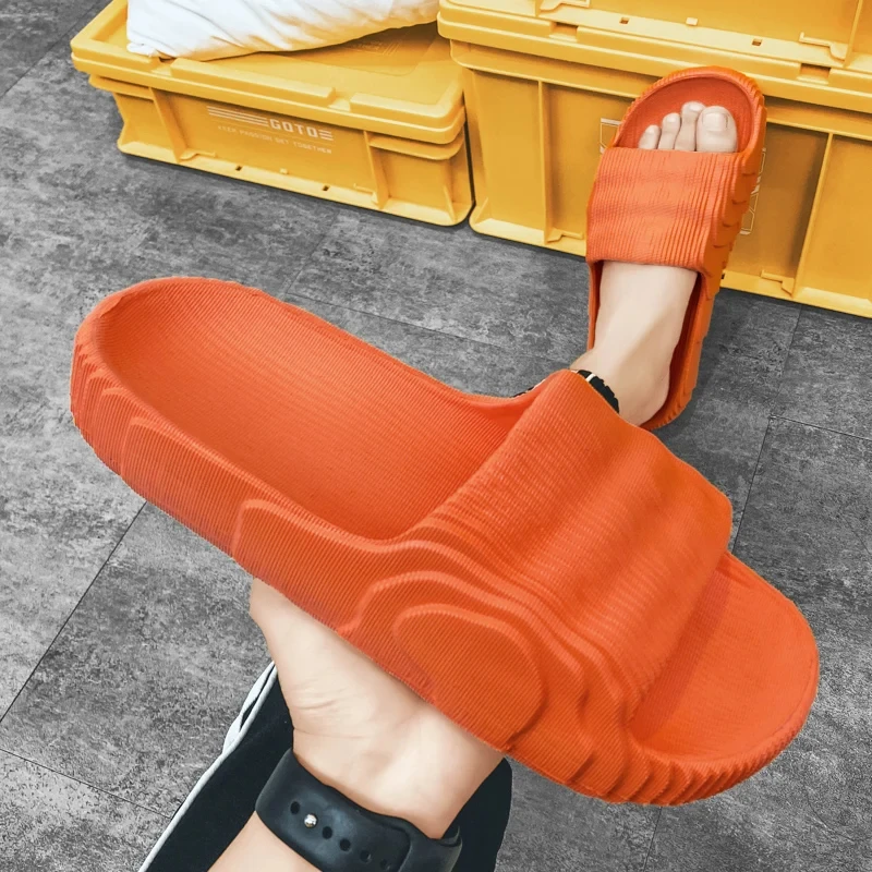 2024 Man Slippers Summer Beach Fashion New Eva Soft Women Sandals Thick Platform Leisure Ladies Indoor Bathroom Anti-slip Shoes