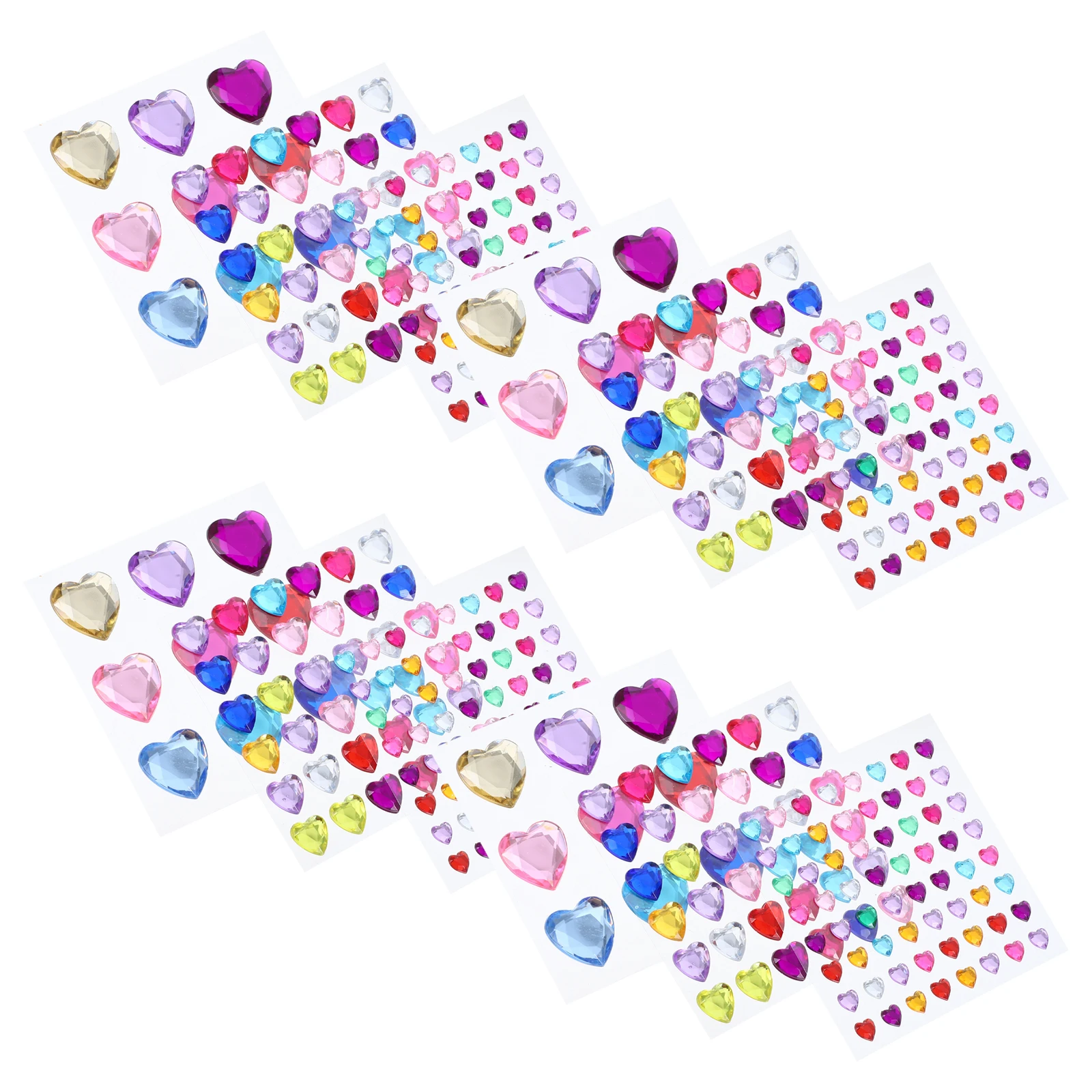 

12pcs Heart Rhinestone Stickers Acrylic Gemstone Jewels Waterproof Adhesive Decor Valentine Festival Nail Small Charm
