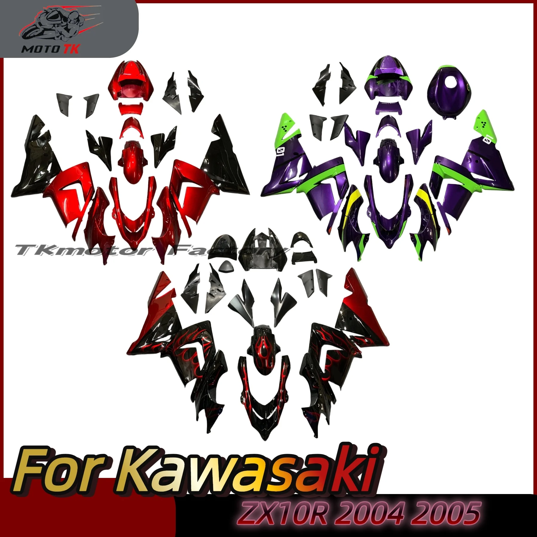 

Motorcycle fairing Kit fits for KAWASAKI ZX-10R 2004 2005 -10R 04 05 Year fairing orange black motorcycle housing