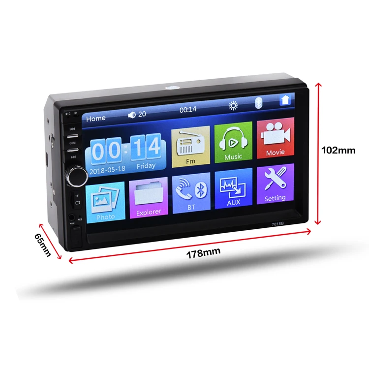 

Dropshipping AUX IN/Two-Way Video Output Support Rear View Camera 7 Inch 2din Autoradio Car Stereo MP5 Player Radio