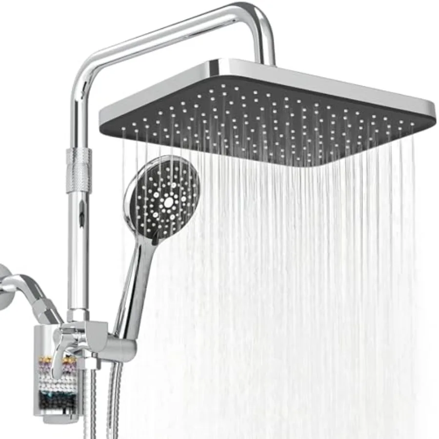 

Bathroom shower head application, ABS plastic material, white color, high-pressure rain and handheld dual-function with tool-fr