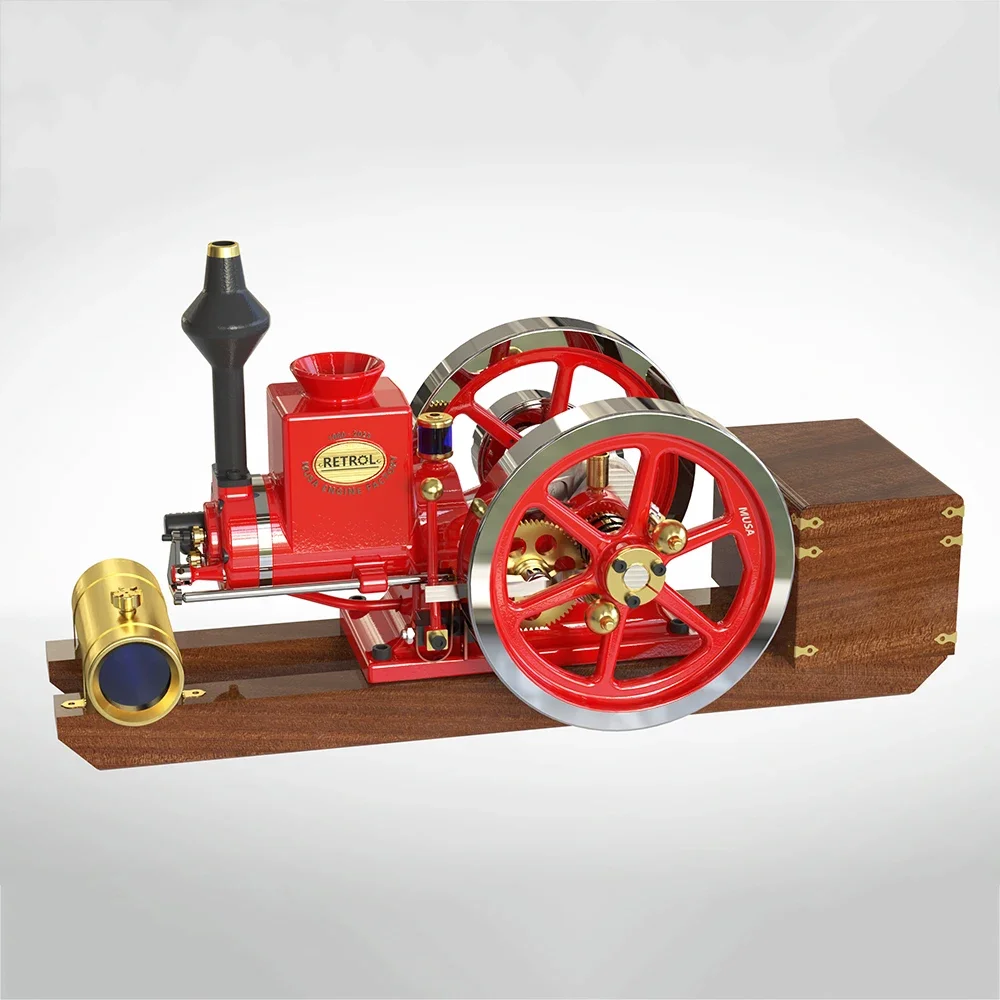 Pre-sale RETROL HM-01 7cc Model Hit and Miss 4-stroke Horizontal Internal Combustion Engine Model Toy