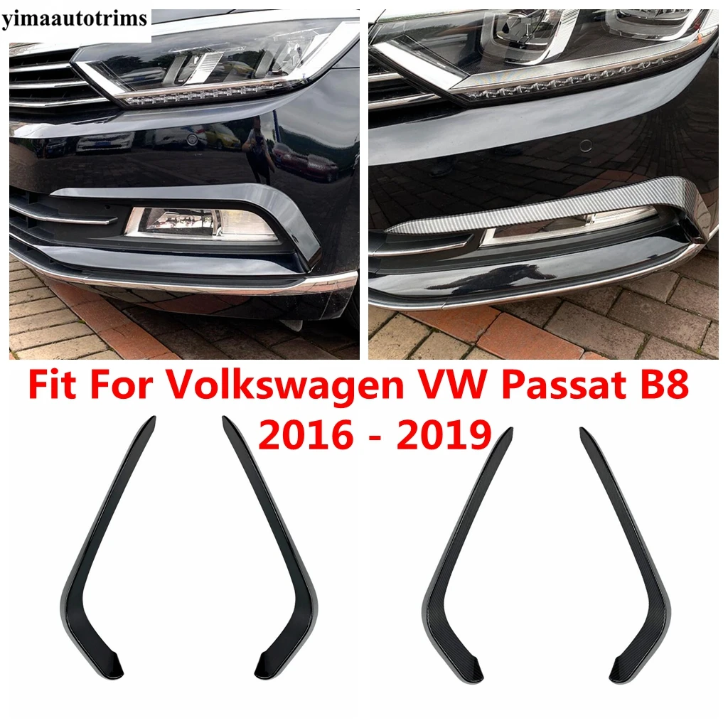 

Car Headlight Head Lamp Light Eyelid Eyebrow Stickers Cover Trim For Volkswagen VW Passat B8 2016 -2019 Carbon Fiber Accessories