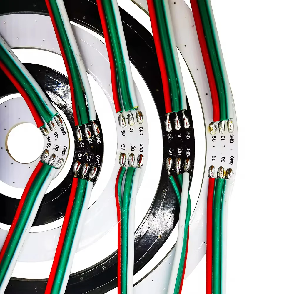 DC5V WS2812B Circle Ring 3Pin Led Strip Light Round Module Individually Addressable 5050 RGB Pixels WS2812 IC Built-In