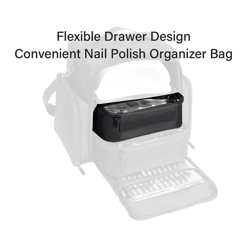 La caja de esmalte de uñas B45C contiene 30 botellas (15Ml-0,5Fl Oz), bolsa organizadora multifuncional para almacenamiento de esmalte de uñas