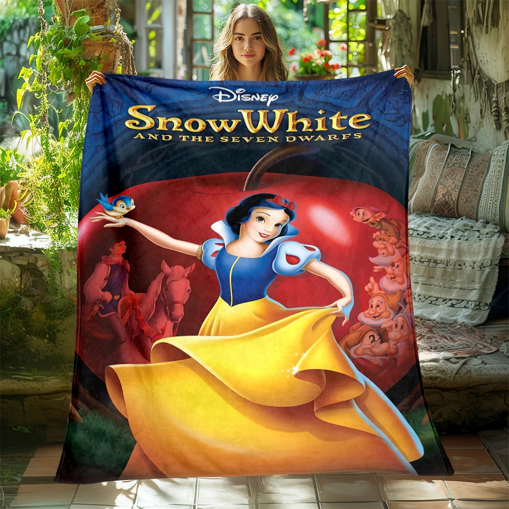 Snow White HD Printed  Flannel Thin Blanket Four Season Blanket.for Sofa,beds,living Rooms,travel Camping Blanket Gifts