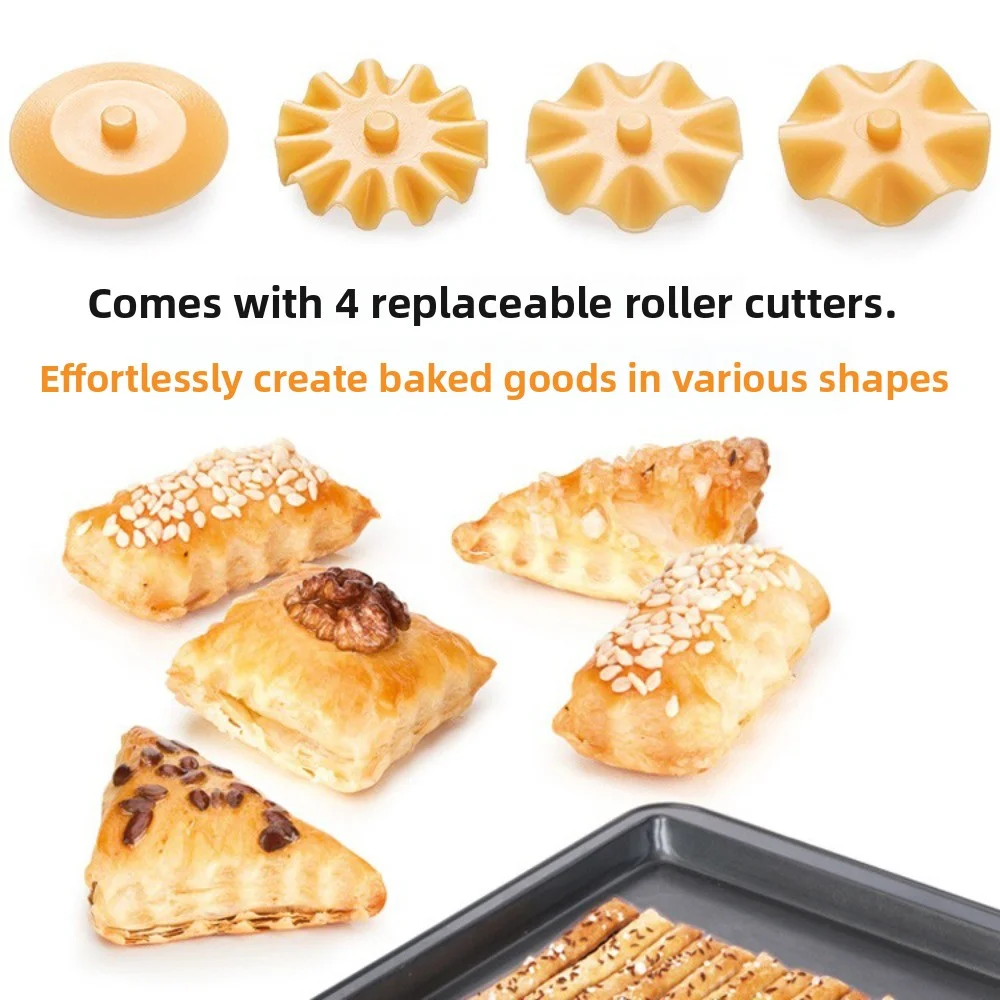 Plastic Baking Tool Pull Net Wheel Pizza Pastry Lattice Roller Cutter For Dough Cookie Pie Craft Kitchen Accessories