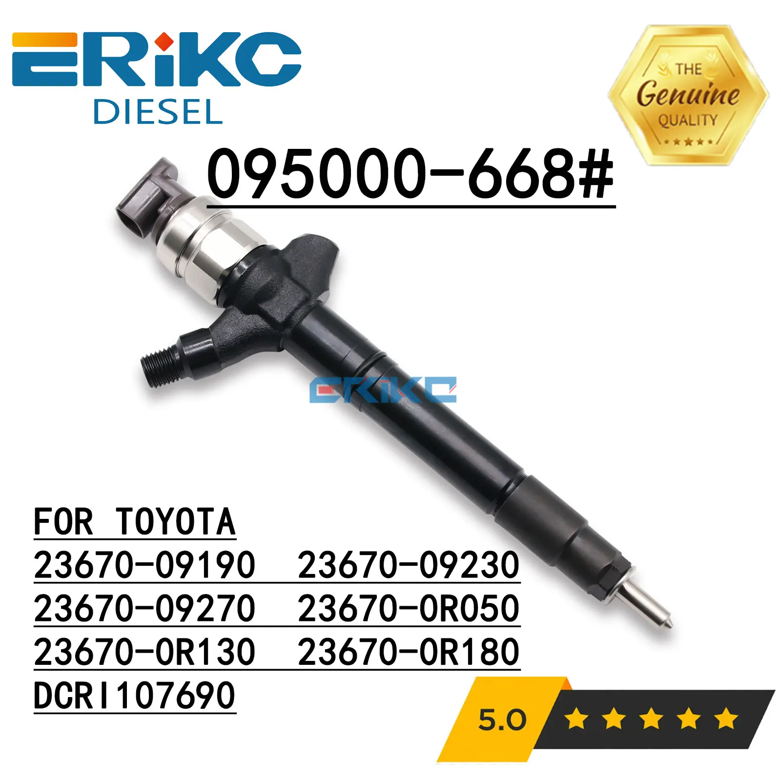 095000-6680 Fuel Injection Set 095000-6681 095000-6682 Diesel Injection for DENSO TOYOTA 23670-09190 23670-09230 23670-09270