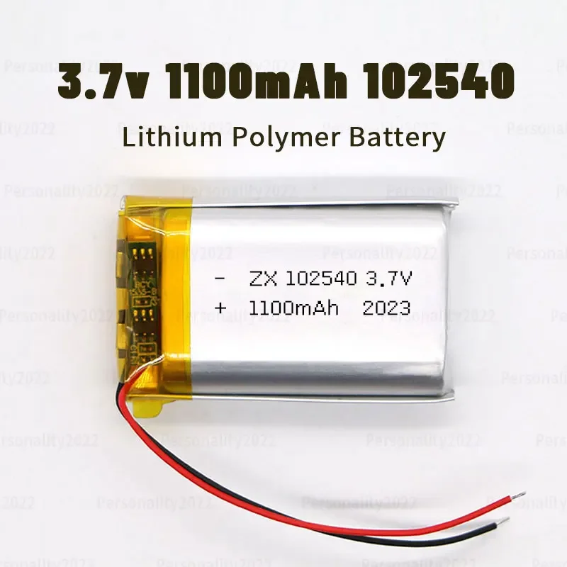 Lipo 3.7V 102540 Battery 1100mAh Polymer Lithium Batteries Rechargeable for Gps Locator Mp3 Medical Beauty Equipment LED Light