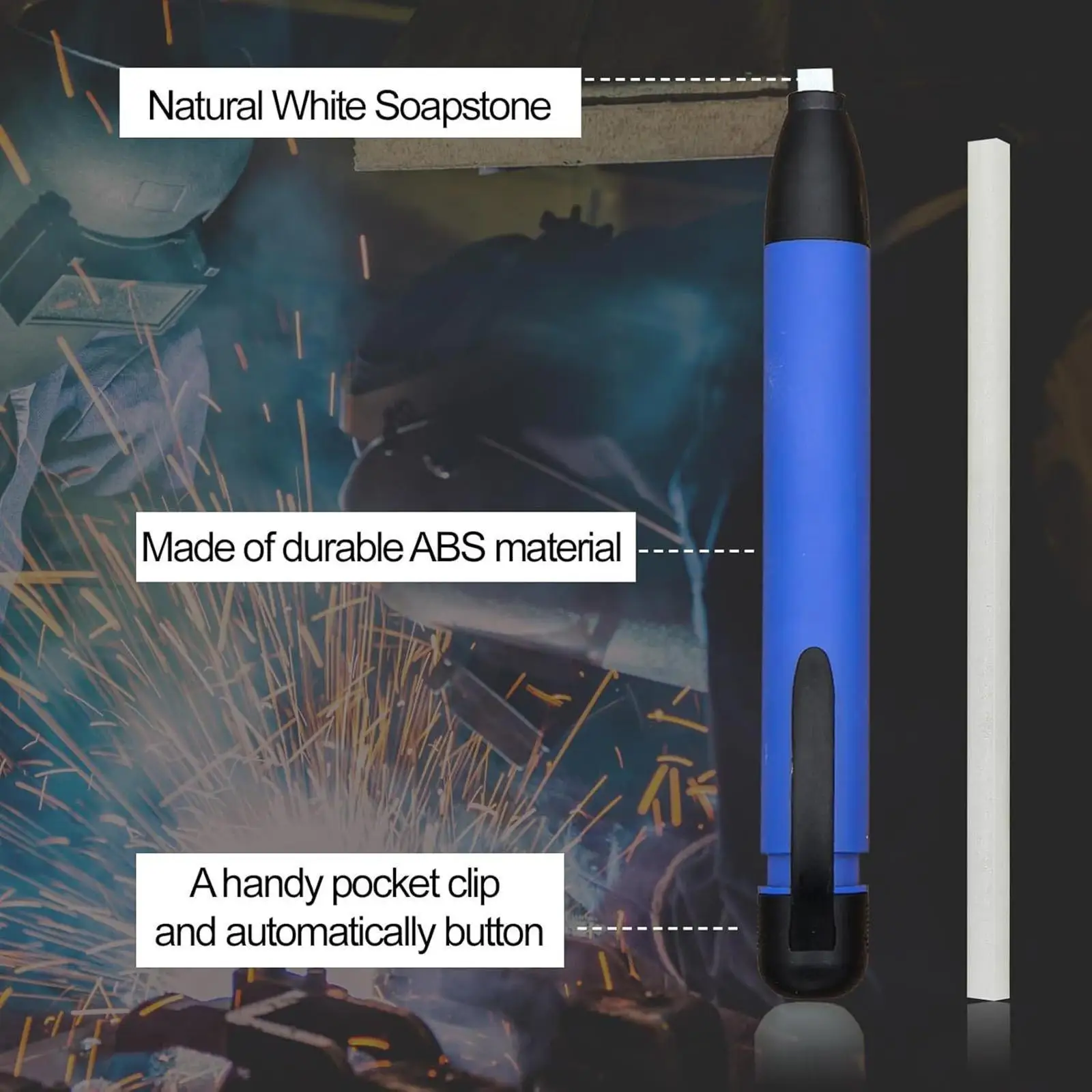 Heat Resistant Soapstone Holder Ergonomic Welding Marker Tool Accessories for Mechanical Repair Construction