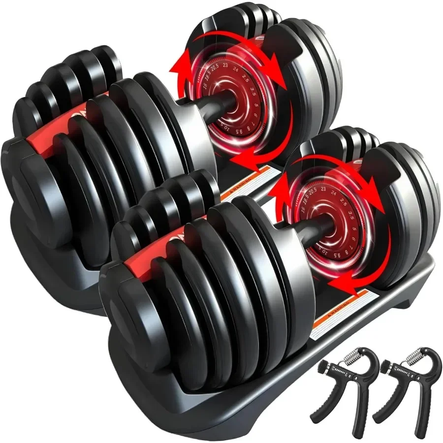 15 15 Weight in 1 Adjustable Dumbbell 53LB with Fast Automatic Adjustable and Weight Plate for Body Workout Home Gym 24kg/53lb - Aliexpress Deal