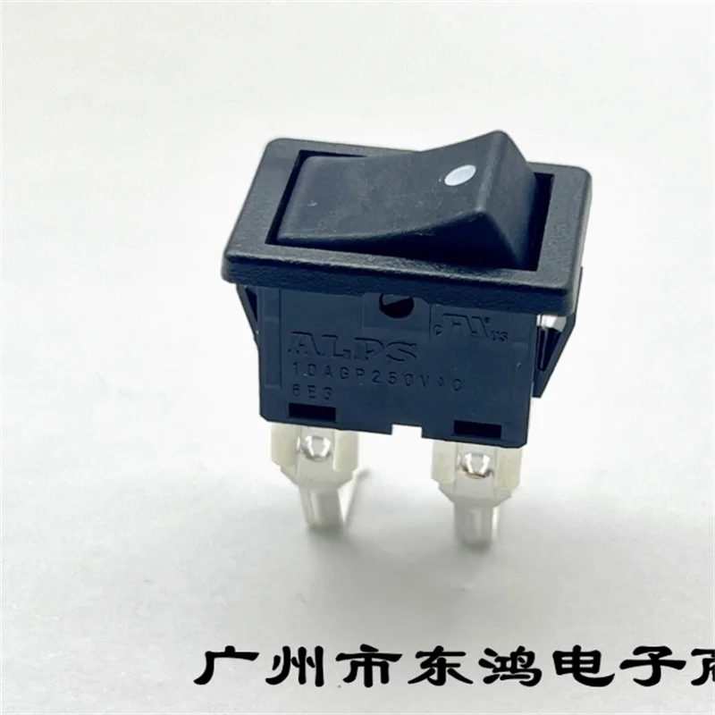 2 PCS SDDJE-2 imported from Japan ALPS 10A boat type switch with bent legs, 4-pin, 2-gear rocker power switch, 15 * 21