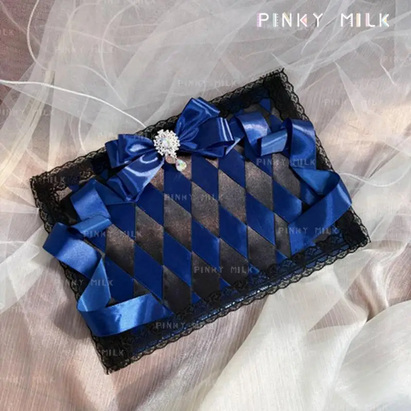 Diamond Grid Pain Board Hand Made Ribbon Cosplay Badge Display Board Ita Bag Lace Backplate Hand Made
